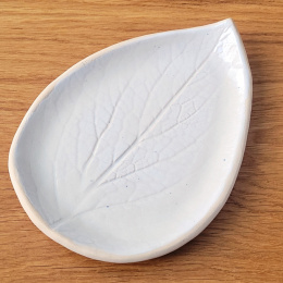 Liść ceramiczny, biały