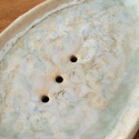 Mydelniczka liść ceramiczny, marmurek